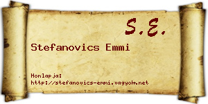Stefanovics Emmi névjegykártya